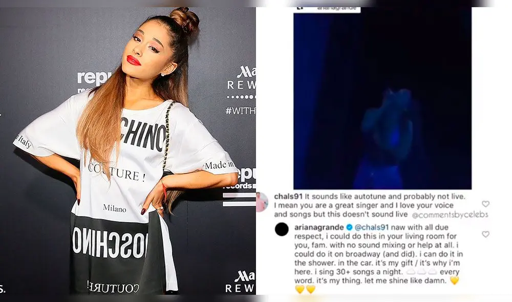 La cantante respondió a usuario que dijo que usaba playback