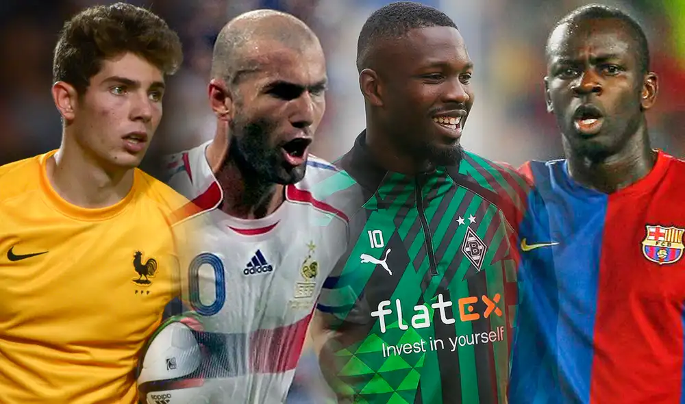 Enzo Zidane es hijo de Zinedine Zidane y tiene un gran futuro como futbolista. Lo mismo con Marcus Thuram, hijo del recordado defensa Lilian Thuram. Foto: composición LR