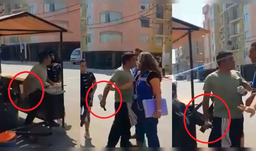 Sujeto tomó arma blanca para evitar ser retirado del lugar. Sujeto tomó arma blanca para evitar ser retirado del lugar.