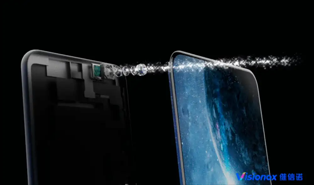 Así pasará la luz a través del panel hacia el lente de la cámara. | Foto: Visionox