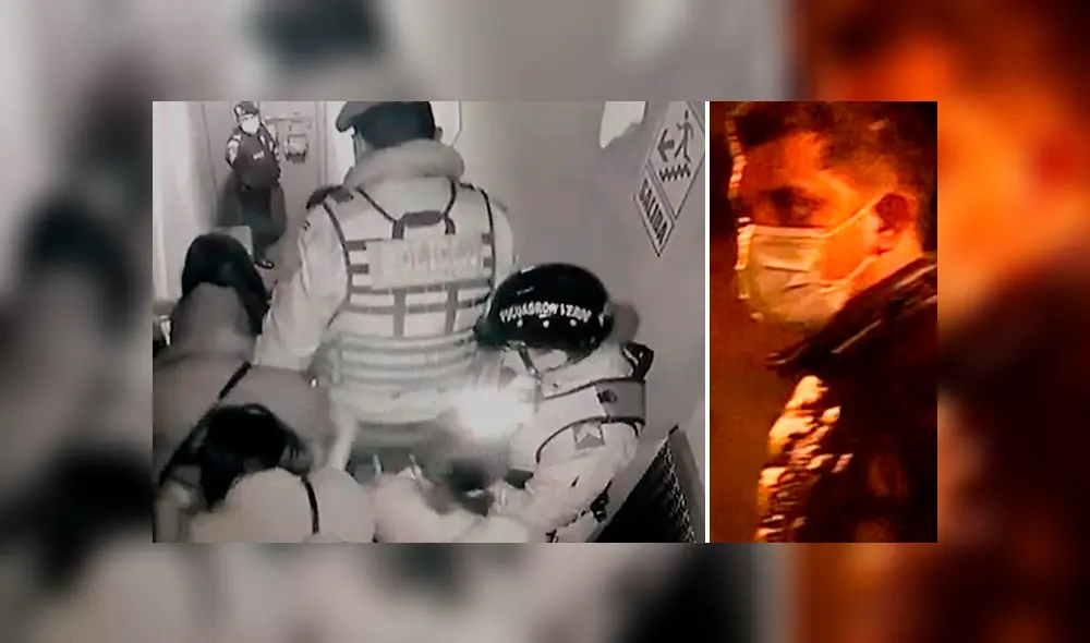 Aaron Salcedo (derecha) es el suboficial que retiró el DVR de las cámaras de seguridad de Thomas Restobar. Foto: Captura La República/ Cuarto Poder Aaron Salcedo (derecha) es el suboficial que retiró el DVR de las cámaras de seguridad de Thomas Restobar. Foto: Captura La República/ Cuarto Poder