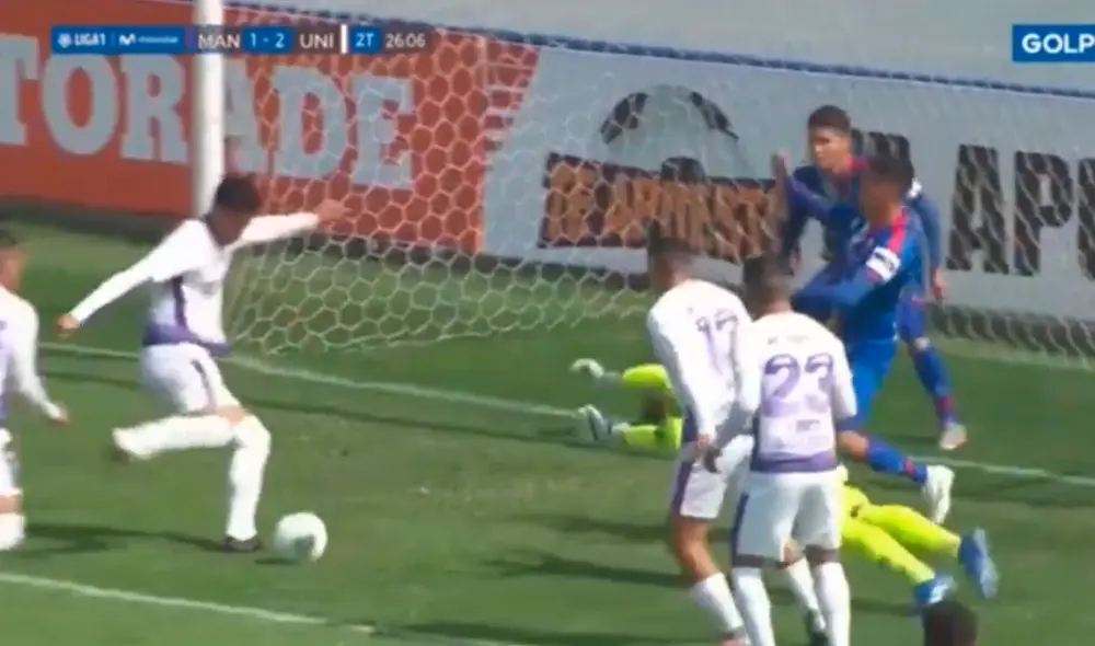 Federico Alonso anotó su primer gol con Universitario en la Liga 1 Movistar. (FOTO: Captura Gol Perú).