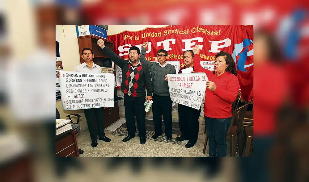 Afiliados al Sutep levantan huelga al llegar a acuerdos con el gobierno regional