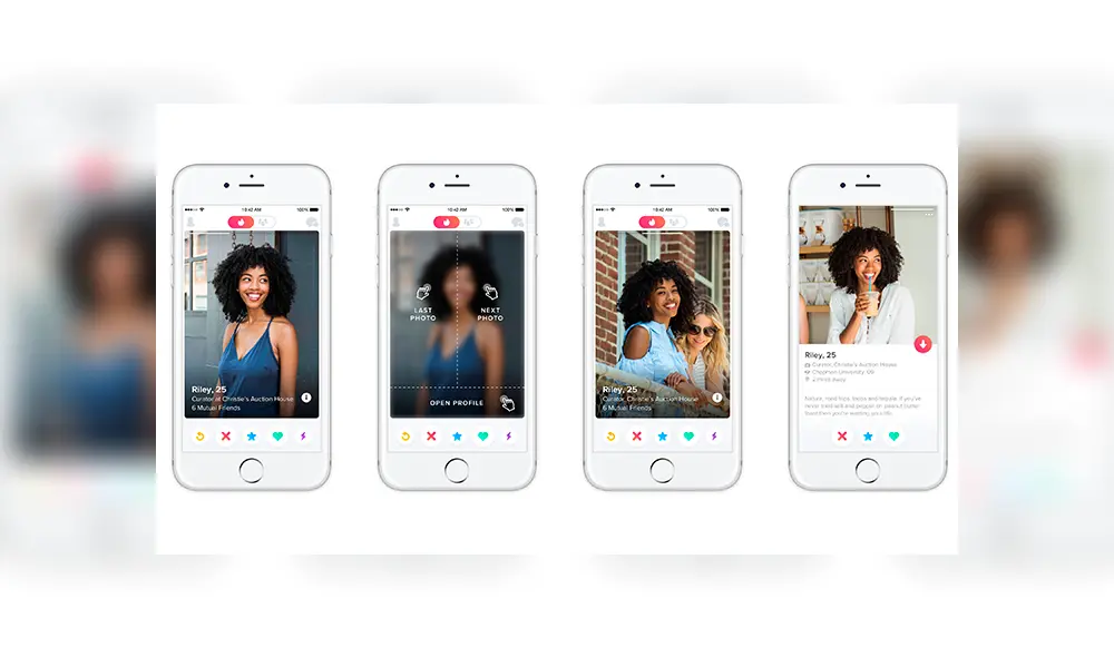 Tinder es una aplicación para buscar pareja a través de Internet.