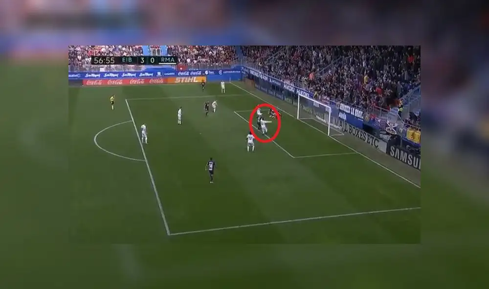 Real Madrid vs Eibar: Kike García empujó el balón y anotó el 3-0 [VIDEO]