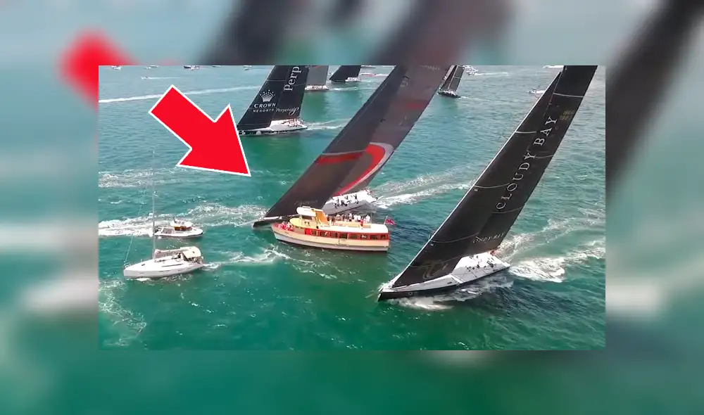 Facebook: personas se salvan de morir cuando tres yates por poco colisionan contra un velero [VIDEO]