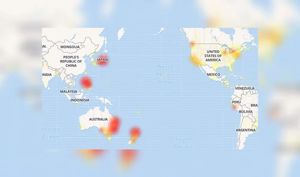 Australia es el país más afectado por la caída de Facebook.