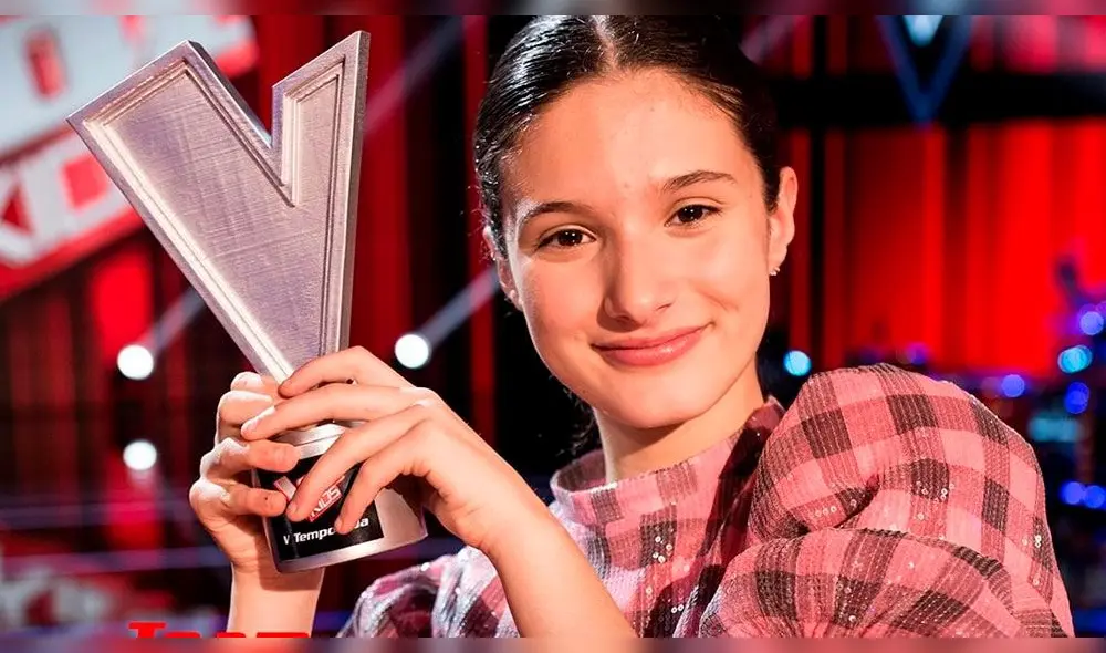 Irene Gil del equipo de David Bisbal fue la ganadora de esta edición del concurso 'La Voz Kids' España. Foto: Instagram