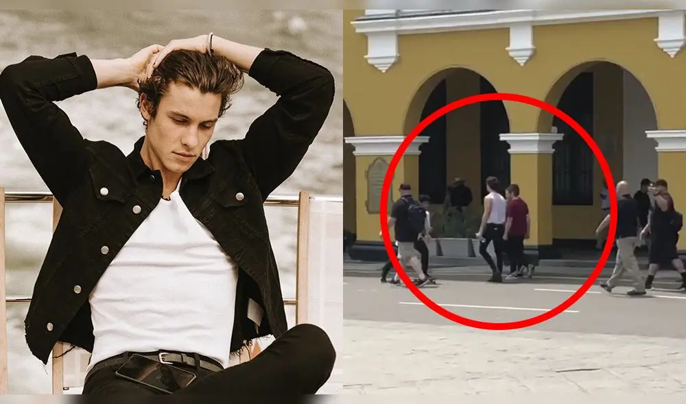Shawn Mendes pasea por las calles del Centro de Lima antes de su concierto