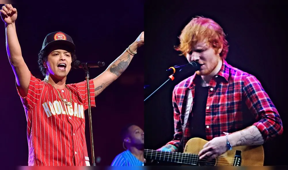 Bruno Mars y Ed Sheeran