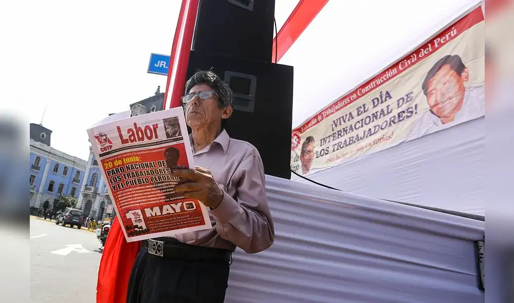 CGTP conmemora con marcha el "Día del Trabajo" [FOTOS]