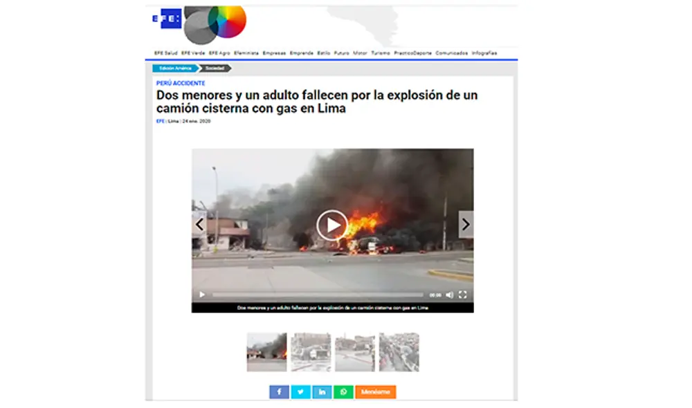 Así informó la prensa internacional sobre el incendio en Villa El Salvador