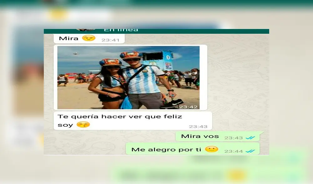 WhatsApp: chica le envía a ex su foto con su nuevo novio y él reacciona de forma conmovedora [FOTOS]
