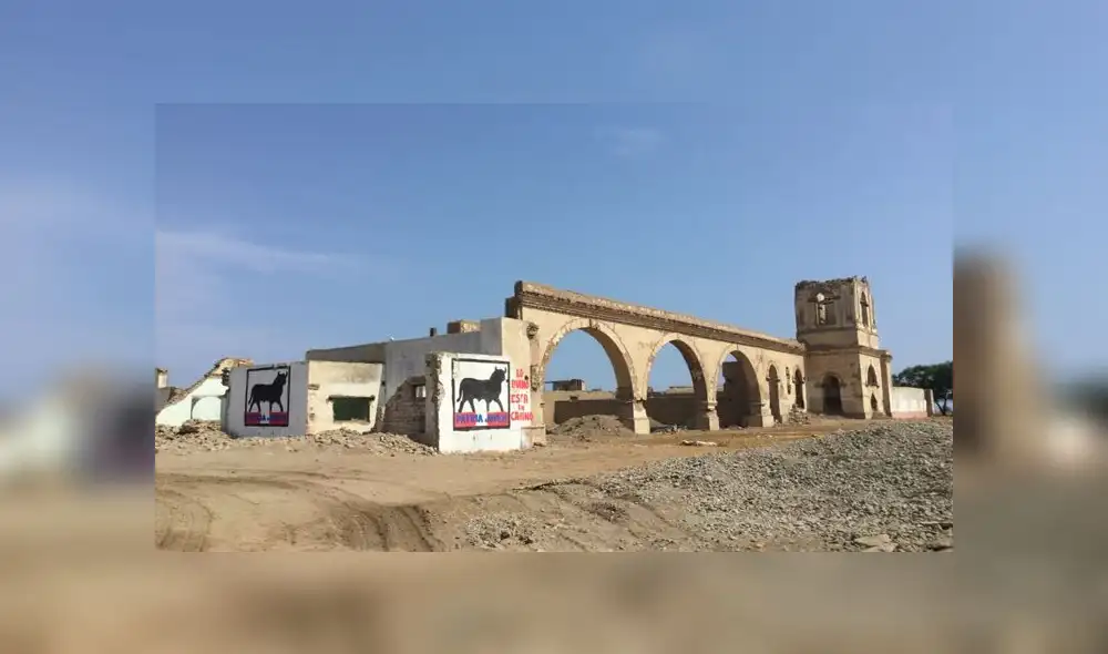 Elecciones 2018: pintan símbolo de partido político en patrimonio cultural de Cañete