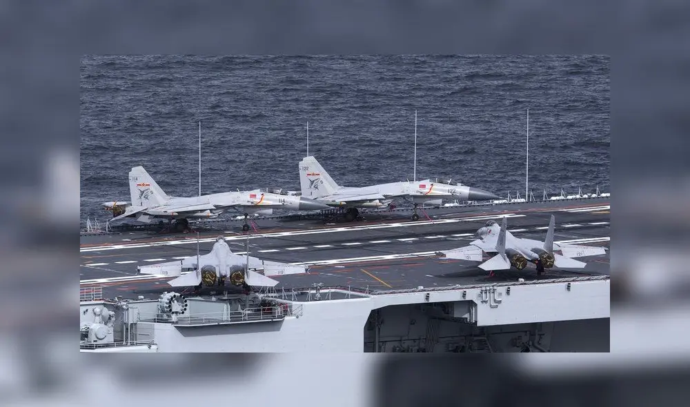 Imagen de archivo de jets de combate a bordo del portaaviones Liaoning del Ejército de Liberación Popular (EPL). Foto: Justin Chin. Imagen de archivo de jets de combate a bordo del portaaviones Liaoning del Ejército de Liberación Popular (EPL). Foto: Justin Chin.
