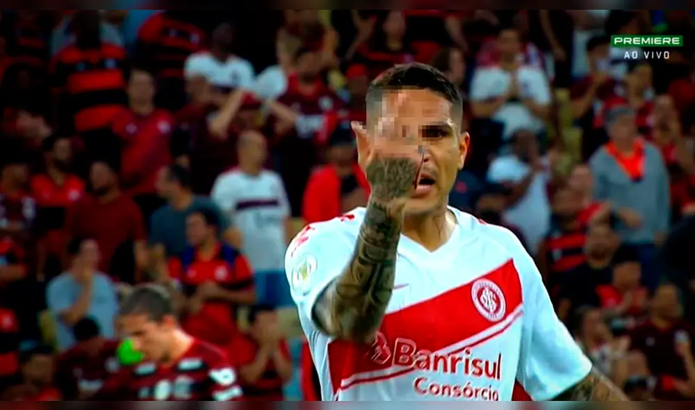 Paolo Guerrero: se fue expulsado y soltó gesto obsceno en el Maracaná. Foto: Captura de video. Paolo Guerrero: se fue expulsado y soltó gesto obsceno en el Maracaná. Foto: Captura de video.