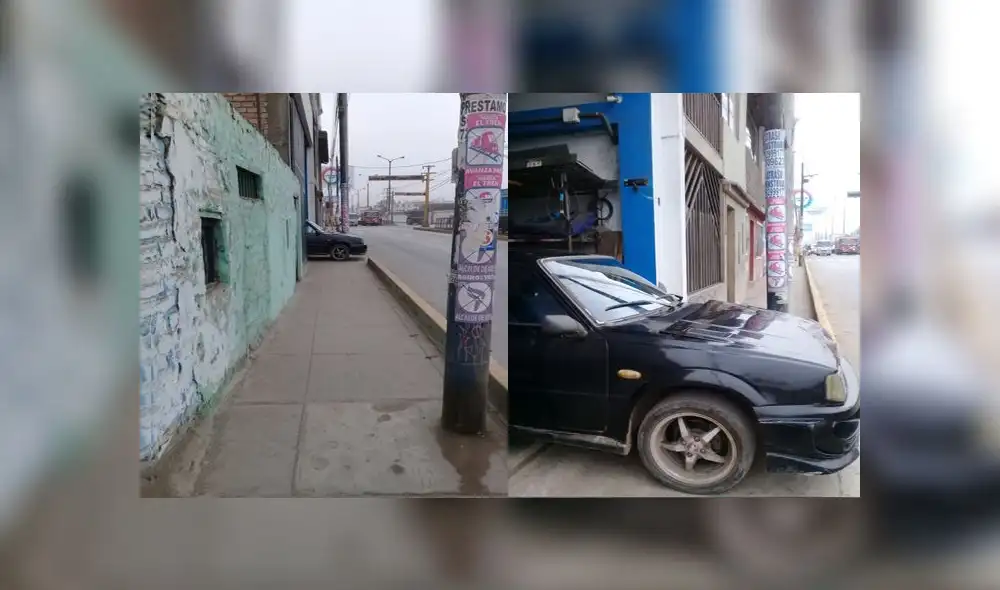 #YoDenuncio: taller mecánico invade vía peatonal 