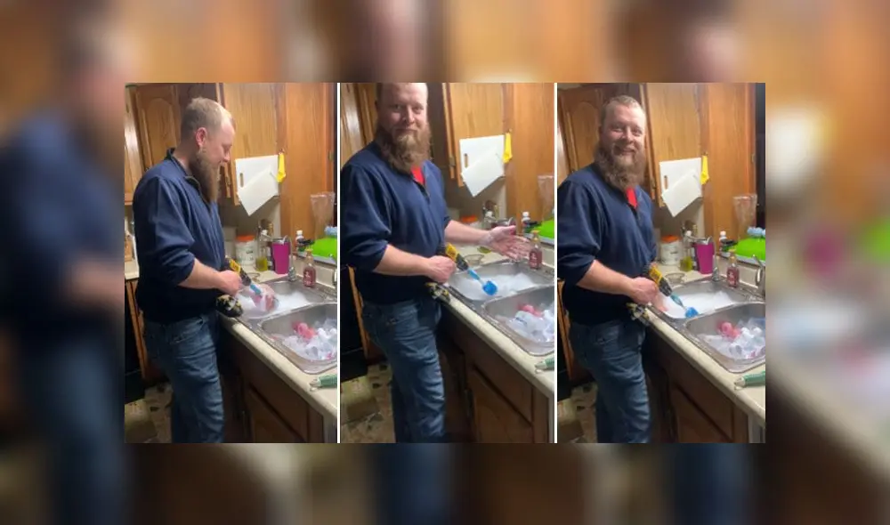 Desliza para enterarte cuál es el truco secreto de este padre de trillizos. Foto: Captura. Desliza para enterarte cuál es el truco secreto de este padre de trillizos. Foto: Captura.