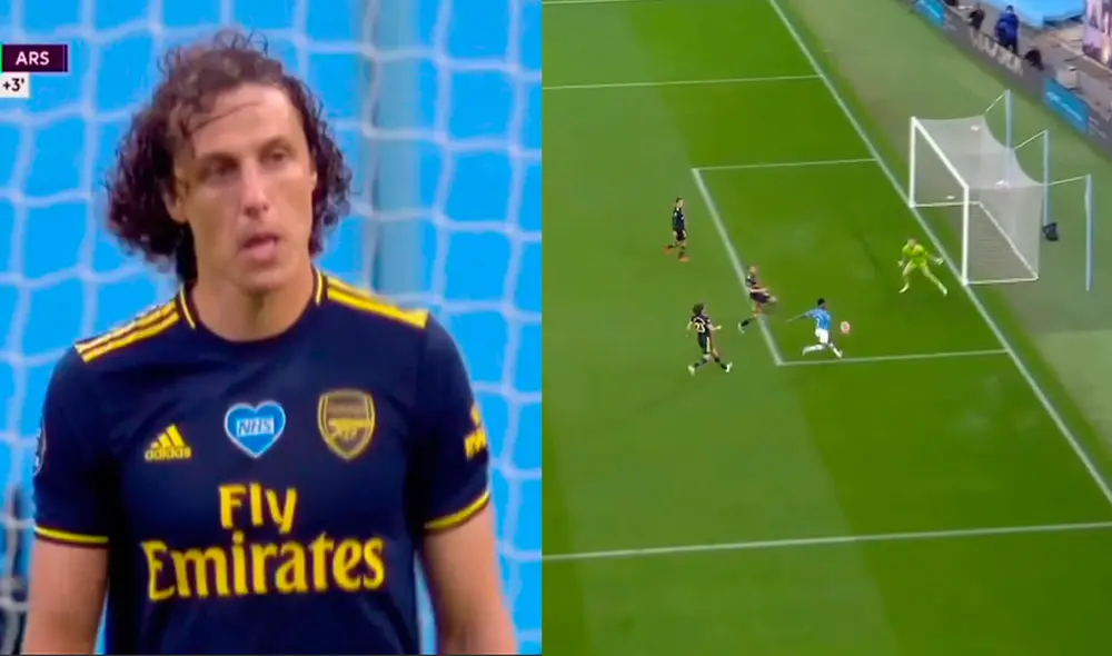 Raheem Sterling aprovechó un blooper de David Luiz para marcar el primer gol del Manchester City vs. Arsenal. | Foto: ESPN 2 Raheem Sterling aprovechó un blooper de David Luiz para marcar el primer gol del Manchester City vs. Arsenal. | Foto: ESPN 2