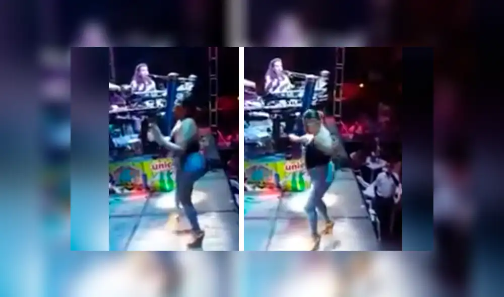 Facebook viral: mujer cae del escenario, mientras bailaba sensual cumbia [VIDEO]