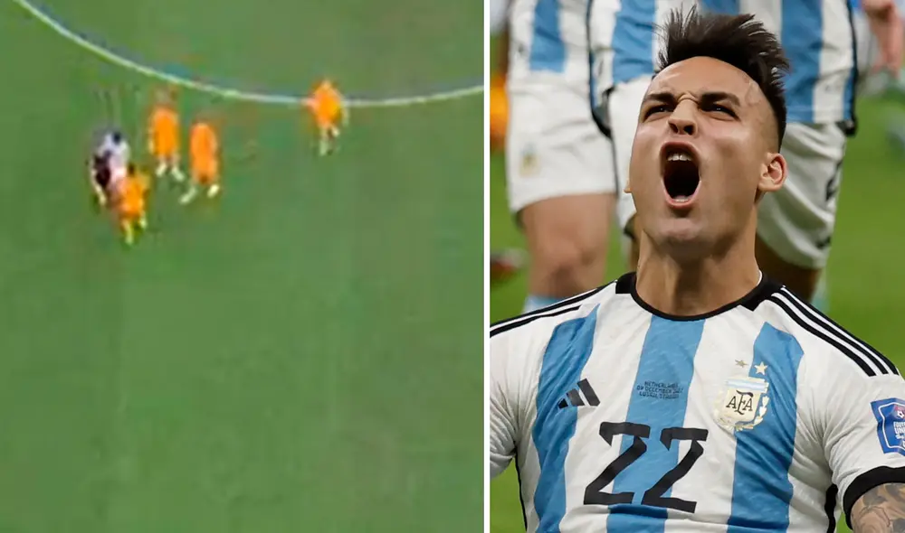 El 'Toro' anotó el tanto que le dio el pase a 'semis' a la Albiceleste. Foto: composición LR/EFE/Twitter de Nicolás Castrovillari