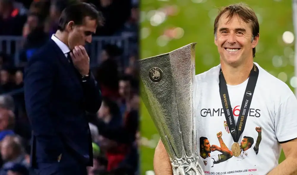 Julen Lopetegui consiguió la sexta Europa League para el Sevilla. Foto: Prensa Sevilla