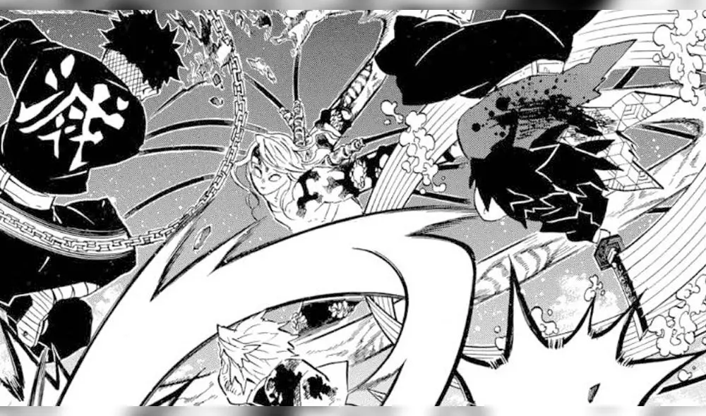 Kimetsu no Yaiba manga 189. Créditos: Composición Kimetsu no Yaiba manga 189. Créditos: Composición