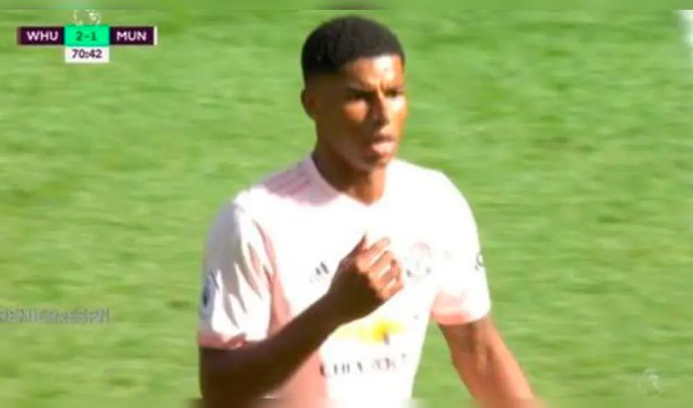 Manchester United vs West Ham: Marcus Rashford descontó con un espectacular taco [VIDEO]