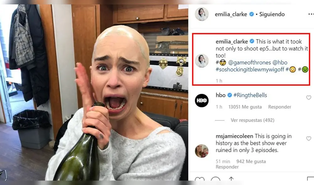 Game of Thrones: Difunden foto de Emilia Clarke totalmente calva [VIDEO]