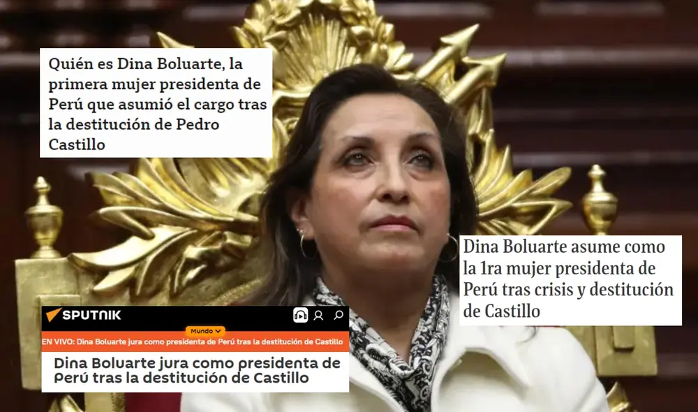Dina Boluarte es la primera presidente mujer del Perú. Foto: composición de La República Dina Boluarte es la primera presidente mujer del Perú. Foto: composición de La República