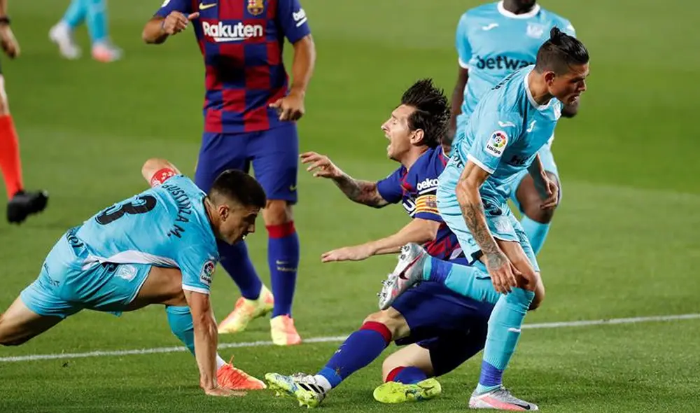 Gol de Lionel Messi en el Barcelona vs. Leganés. | Foto: EFE