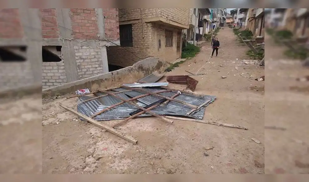 Torrencial lluvia y vientos huracanados causan daños materiales en Cutervo 