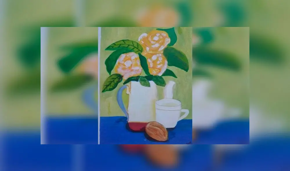 Angie, la talentosa niña que utiliza sus pies para pintar obras de arte 