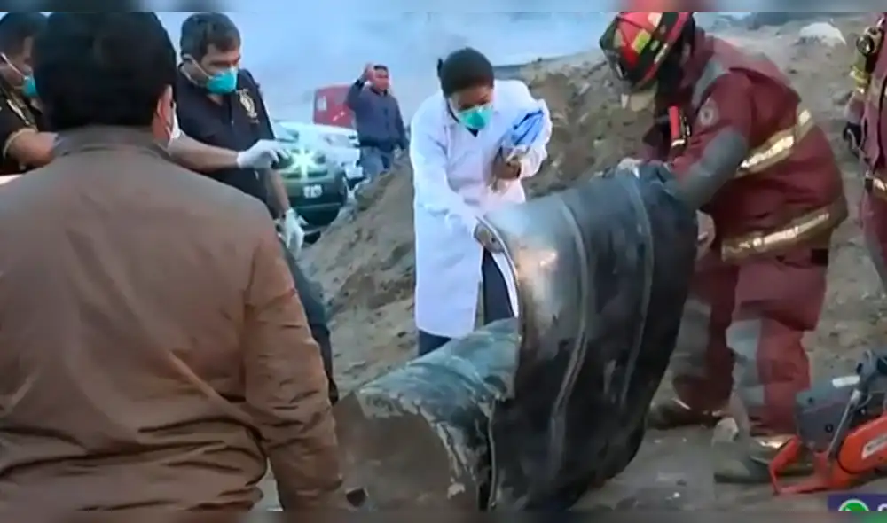 Villa El Salvador: Hallaron cadáver de una mujer en un cilindro relleno de concreto