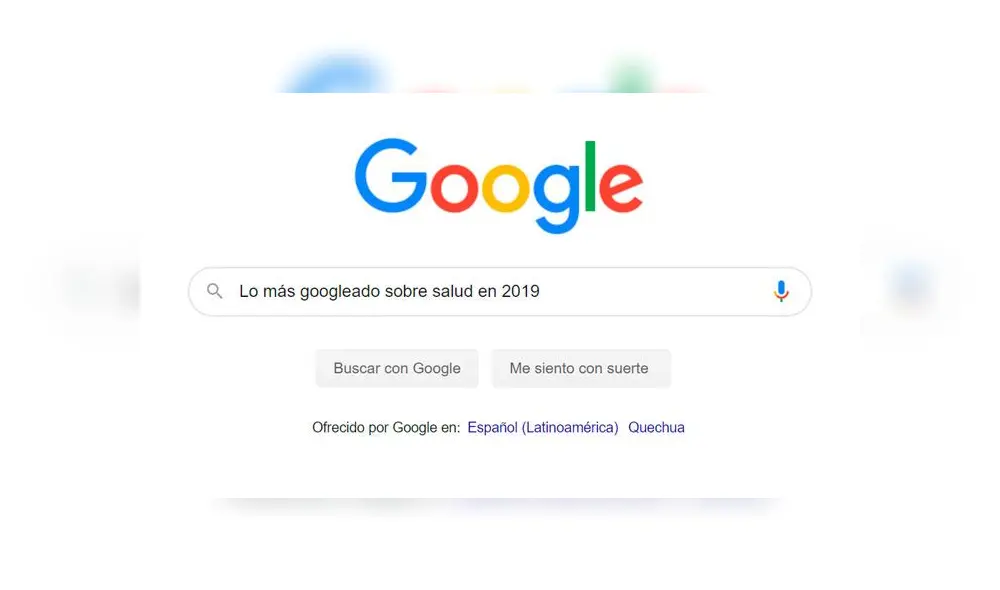 Lo más googleado sobre salud en 2019.
