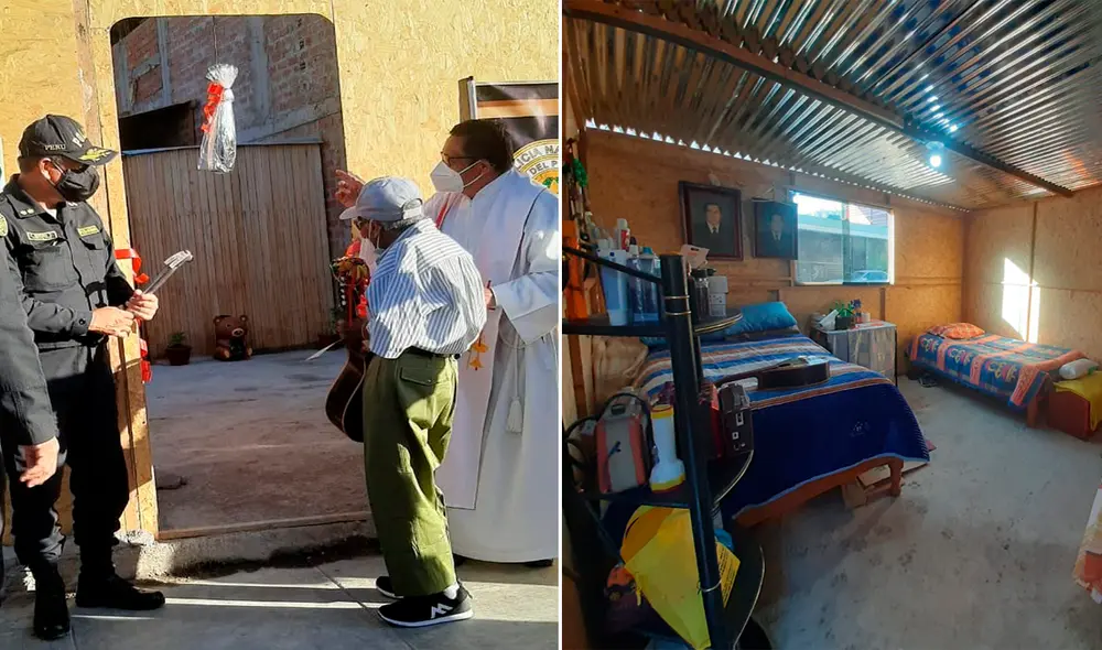 Don Ángel se mostró conmovido por el apoyo recibido. Foto: PNP. Don Ángel se mostró conmovido por el apoyo recibido. Foto: PNP.