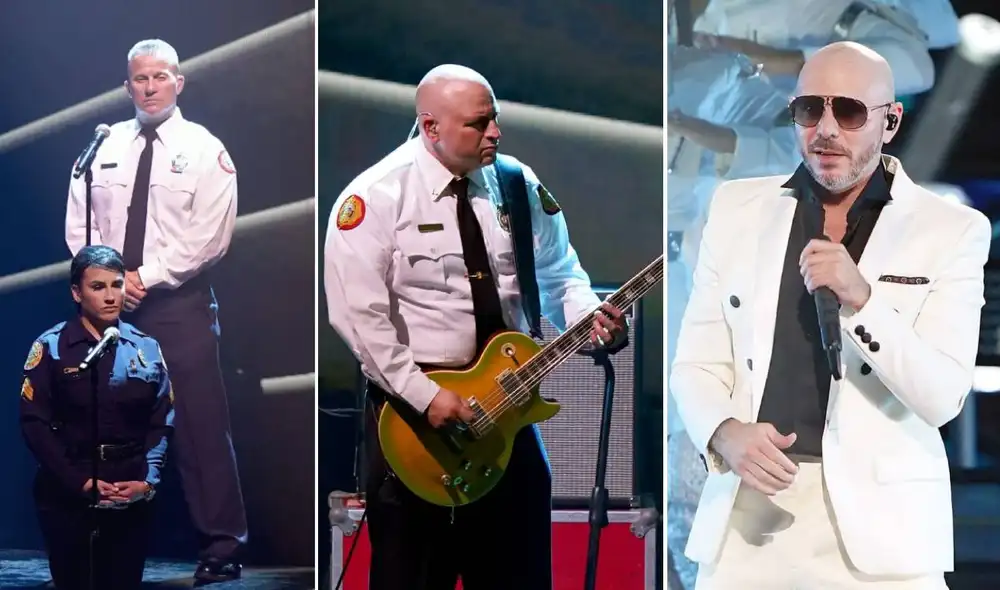 El cantante interpretó “I believe that we will win”, tema con el que quiso enviar un mensaje de esperanza al mundo y a todas las personas afectadas por la enfermedad. Foto: composición AFP