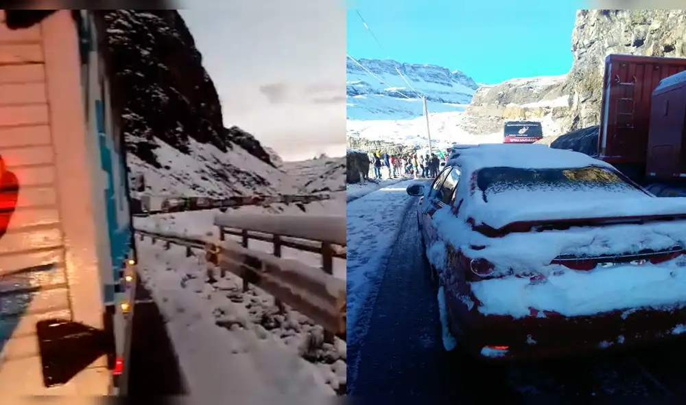 Nieve en Carretera Central deja varados a cientos de pasajeros [VIDEO]