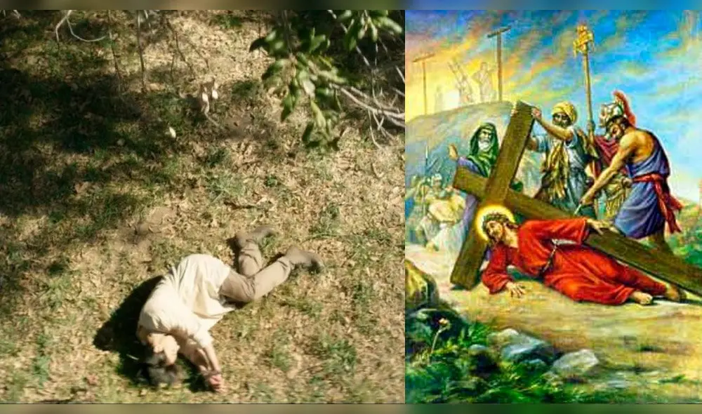 Una teoría señala que la caída de Jungkook al huir representa la caída de Jesús al cargar la cruz.