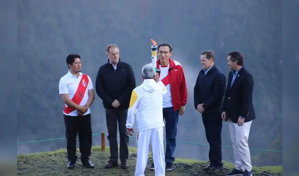 Encendido de la Antorcha Panamericana en Machu Picchu. Foto: Melissa Valdivia