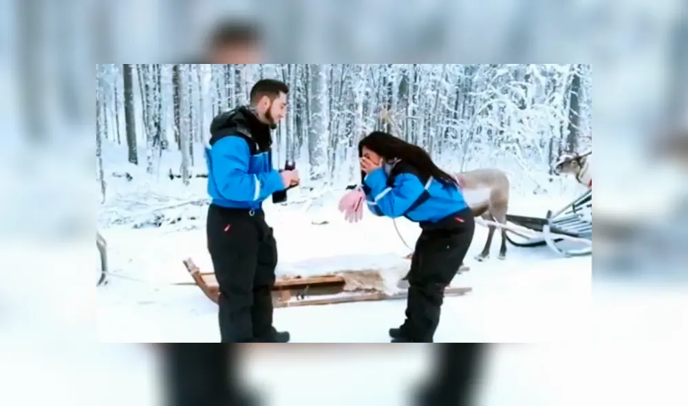 Vania Bludau y su romántica pedida de mano en medio de la nieve [VIDEO] 