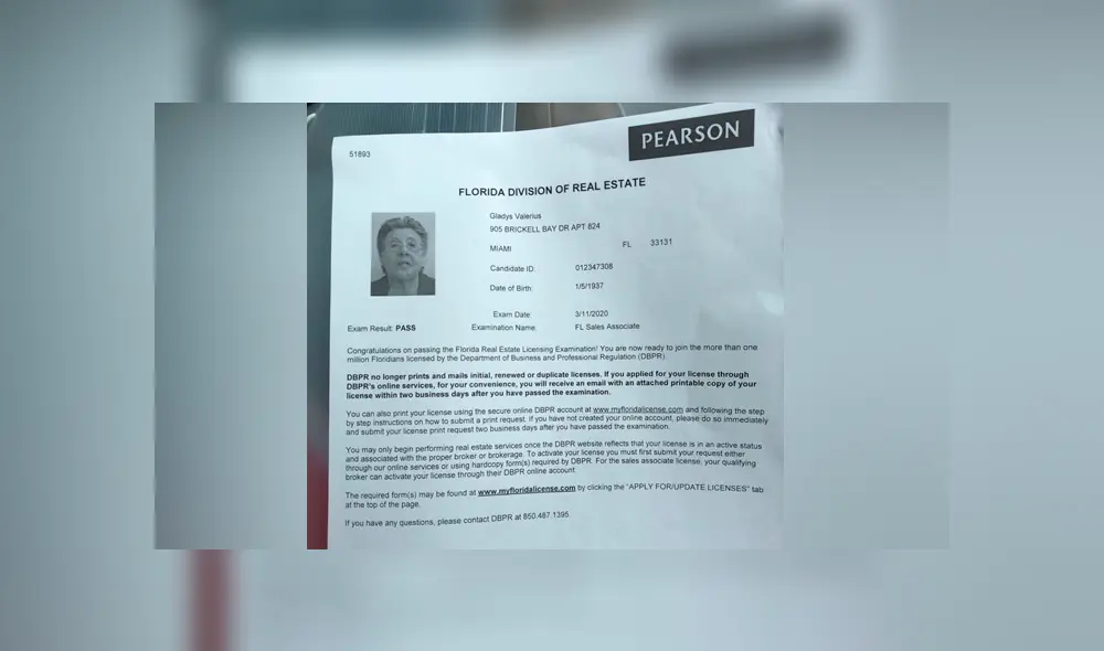 En marzo de este año, Gladys se convirtió en una corredora de bienes raíces. Foto: Cortesía.