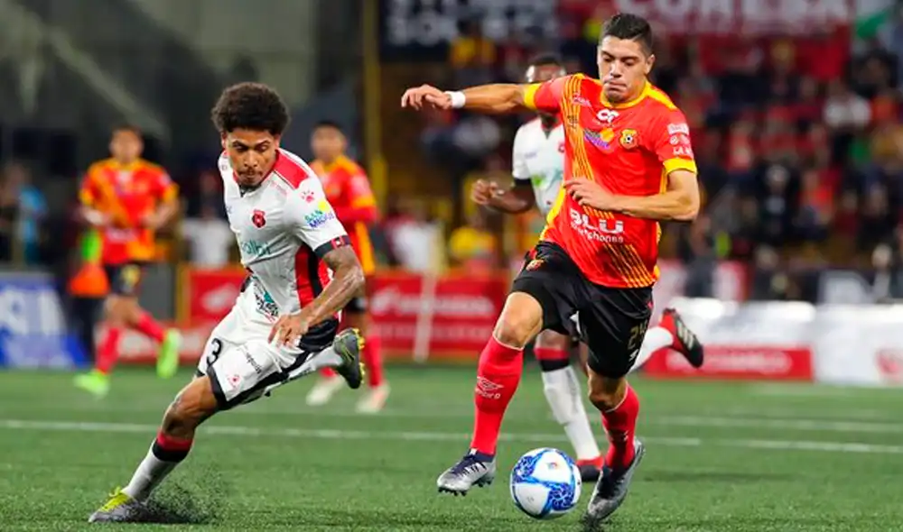 Alajuelense se quedó con el partido de ida contra Herediano. Foto: Liga Promérica