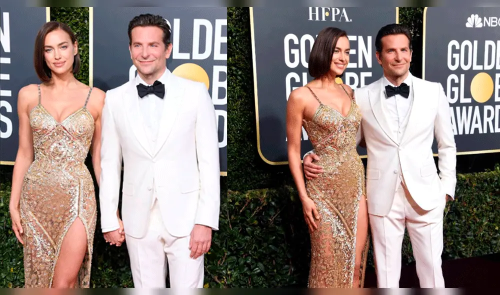 Irina Shayk y Bradley Cooper presumen su amor en los Golden Globes 2019