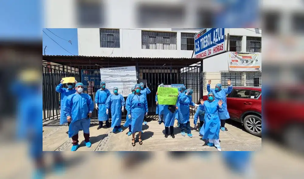 Médicos realizan plantón en SJM. Créditos: Cortesía.