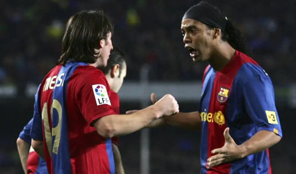 Lionel Messi y Ronaldinho Lionel Messi y Ronaldinho