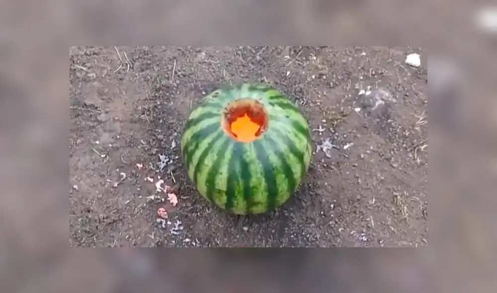 Facebook viral: realiza peligroso experimento con sandía y lava caliente que no debes imitar [VIDEO]