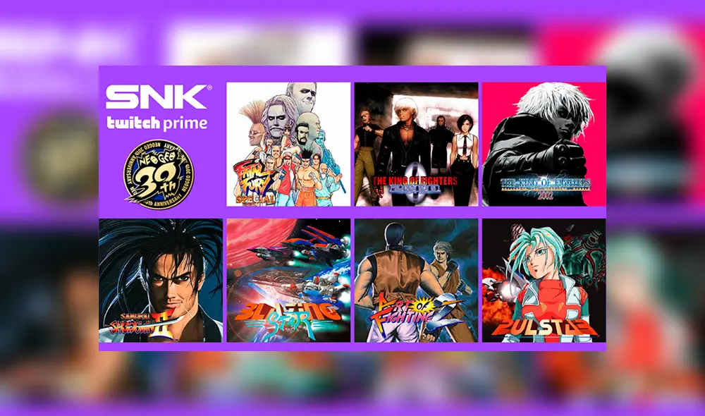 Serán más de 20 videojuegos de SNK que llegarán gratis a Twitch Prime.