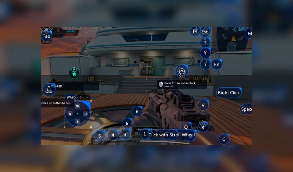 Así se ve Call of Duty Mobile cuando lo juegas desde una PC.