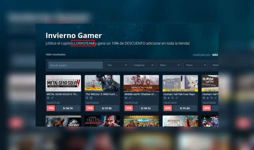Nuuvem se burla de Steam con nombre de cupón